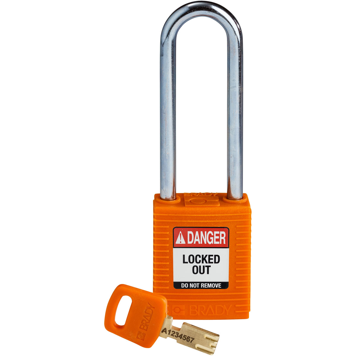 Brady LOTO-101 Key Weatherproof Nylon, Steel Padlock, 6.35mm Shackle, 38.00mm Body