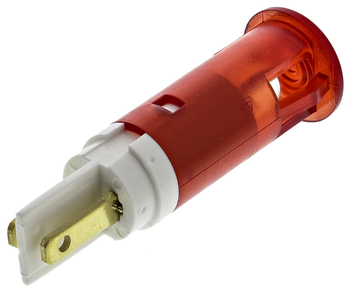Signal Construct Red Panel Mount Indicator, 12 → 14V, 10mm Mounting Hole Size