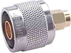 Huber+Suhner Straight RF Adapter N Plug to SMA Plug 18GHz