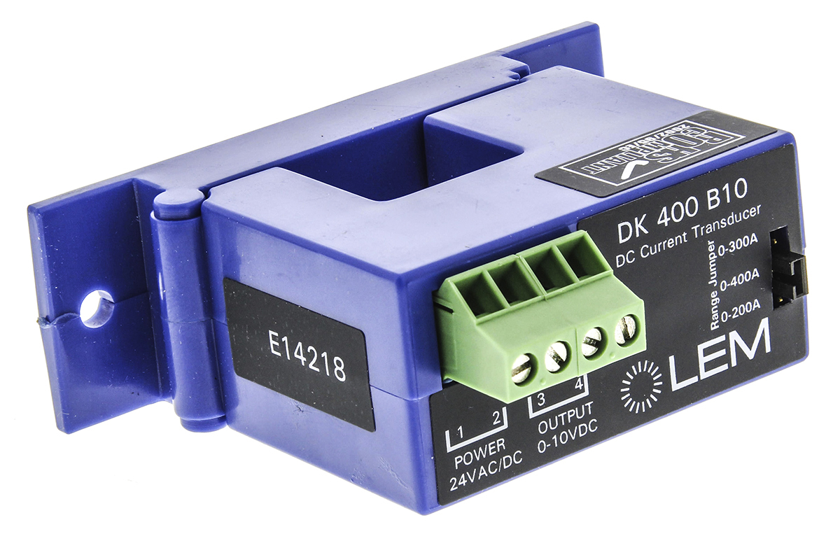 LEM DK Series Current Transformer, 400A Input, 400:1, 21.7mm Bore, 20 → 50 V dc, 22 → 38 V ac