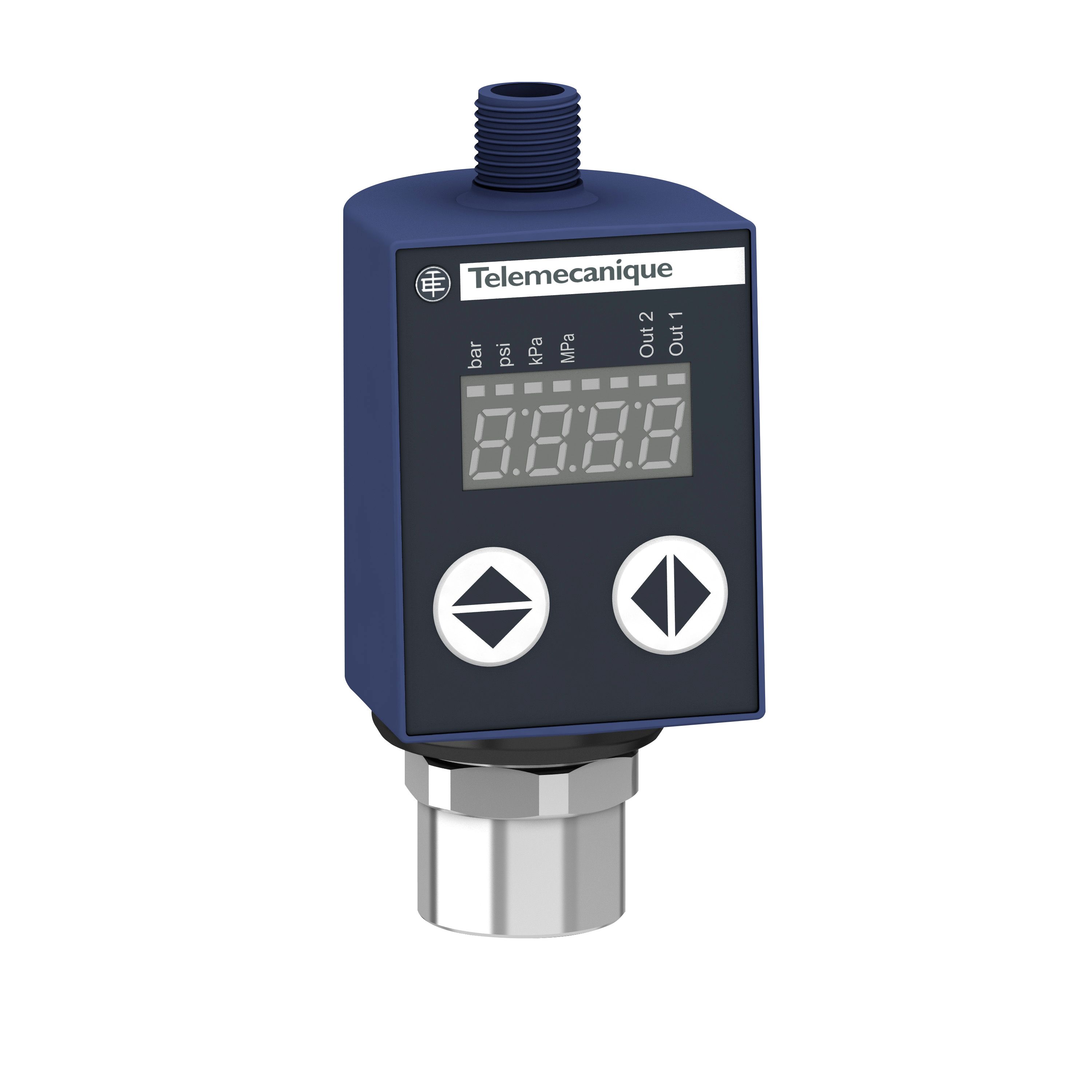 Telemecanique Sensors Pressure Sensor, 0.8bar Min, 10bar Max, Analogue + discrete Output, Differential Reading