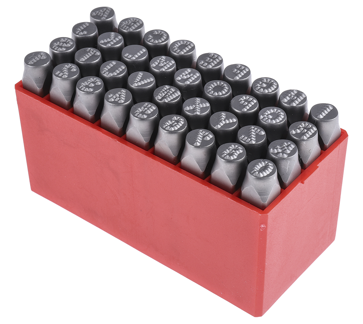 RS PRO 8mm x 36 Piece Engraving Letter Punch Set, (27 Pieces x Capital A → Z English Letter Dot Steel Stamp, 9