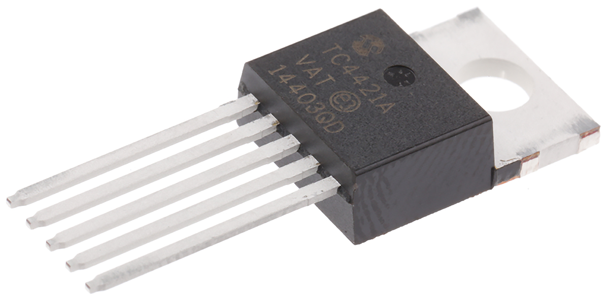 Microchip TC4421AVAT MOSFET Gate Driver 1, 10 A 5-Pin 20 V, TO-220