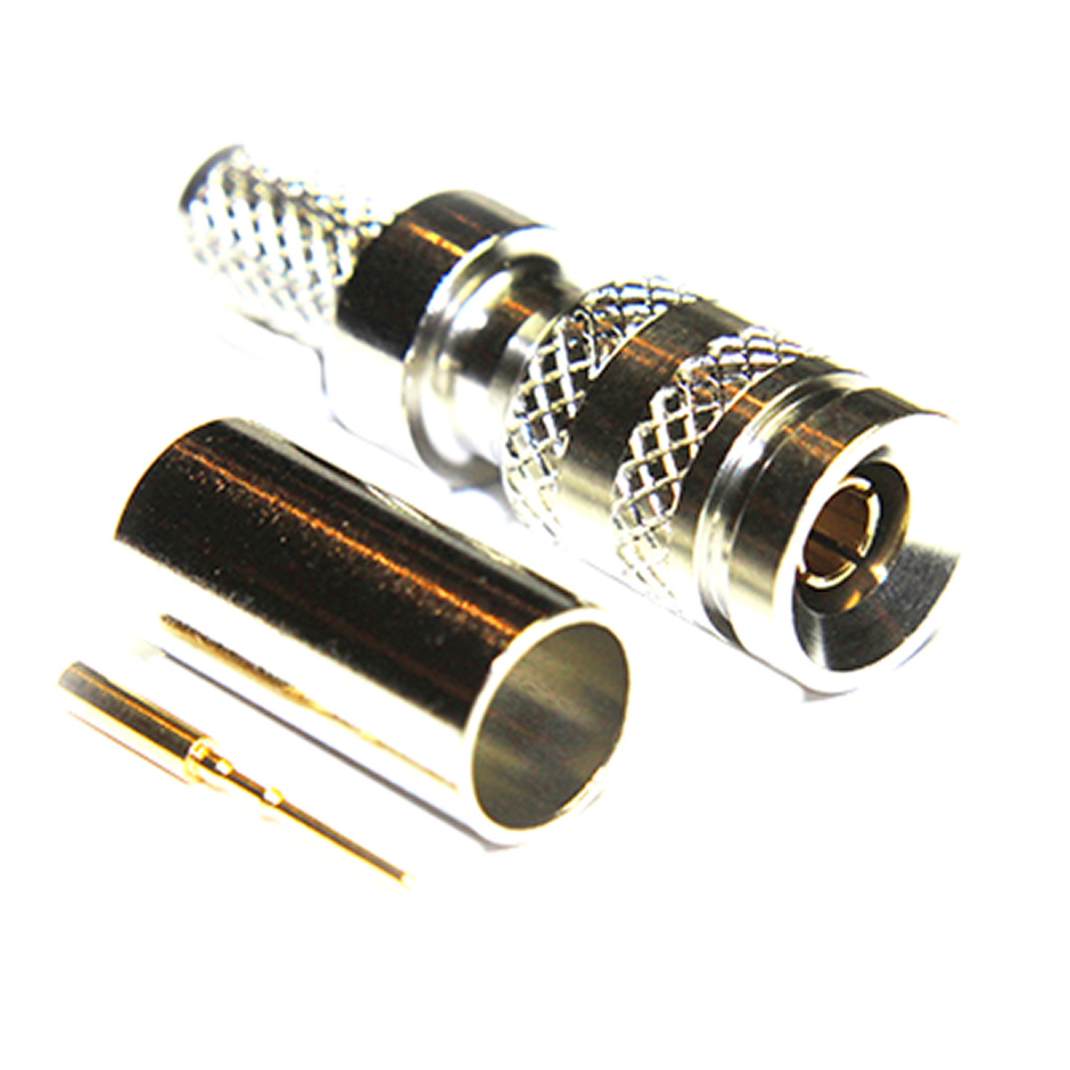 COAX Connectors, Plug Cable Mount 1.0/2.3 Connector, 75Ω, Crimp Termination, Straight Body