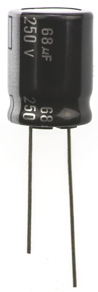 Panasonic 68μF Aluminium Electrolytic Capacitor 250V dc, Radial, Through Hole - EEUED2E680S
