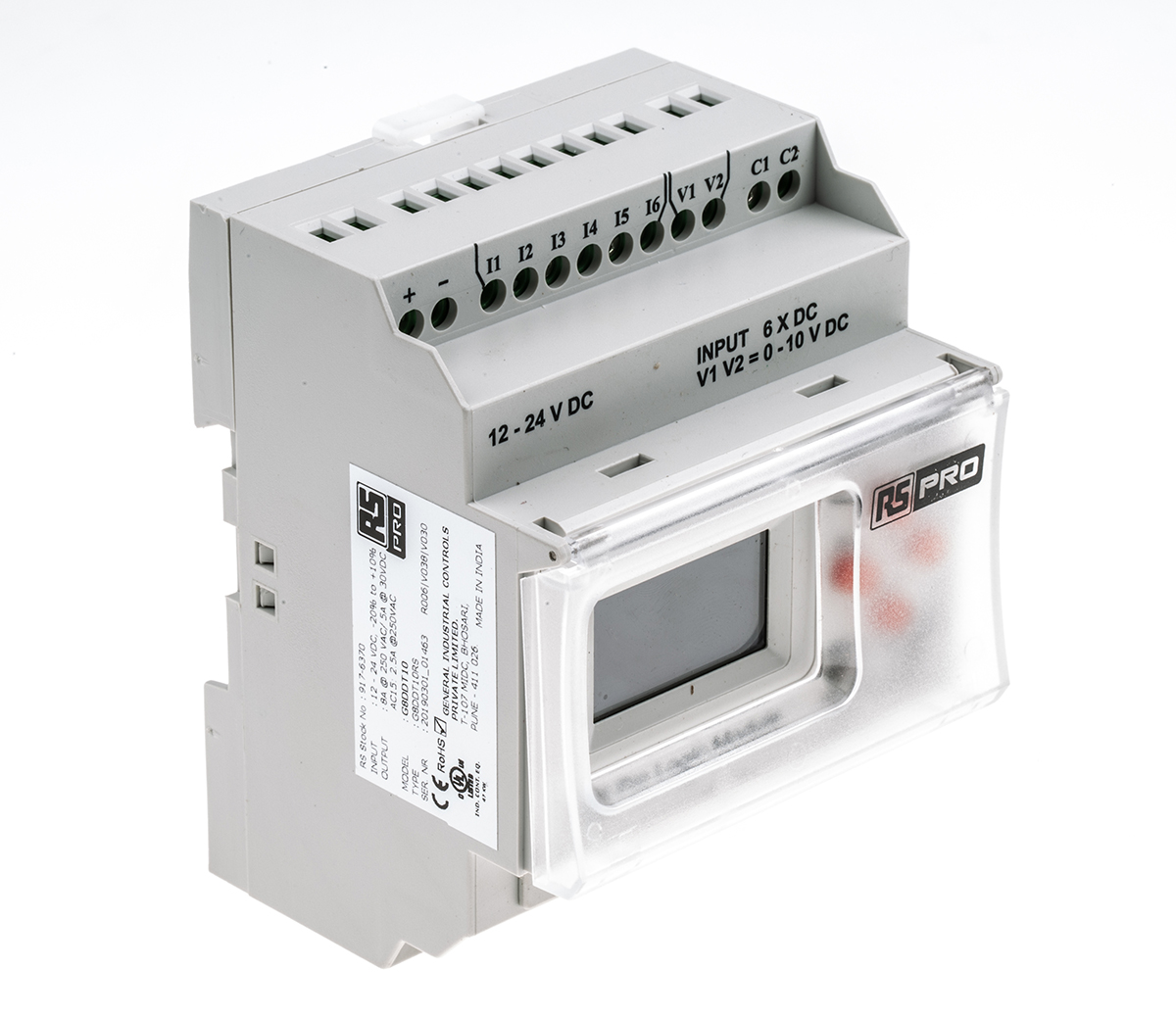 RS PRO Logic Module, 12 → 24 V dc Supply, Digital, Relay Output, 8-Input, Analogue, Digital Input