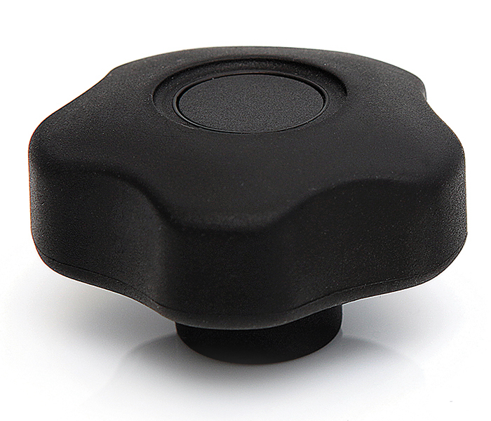 RS PRO Black Multiple Lobes Clamping Knob, M6, Threaded Through Hole