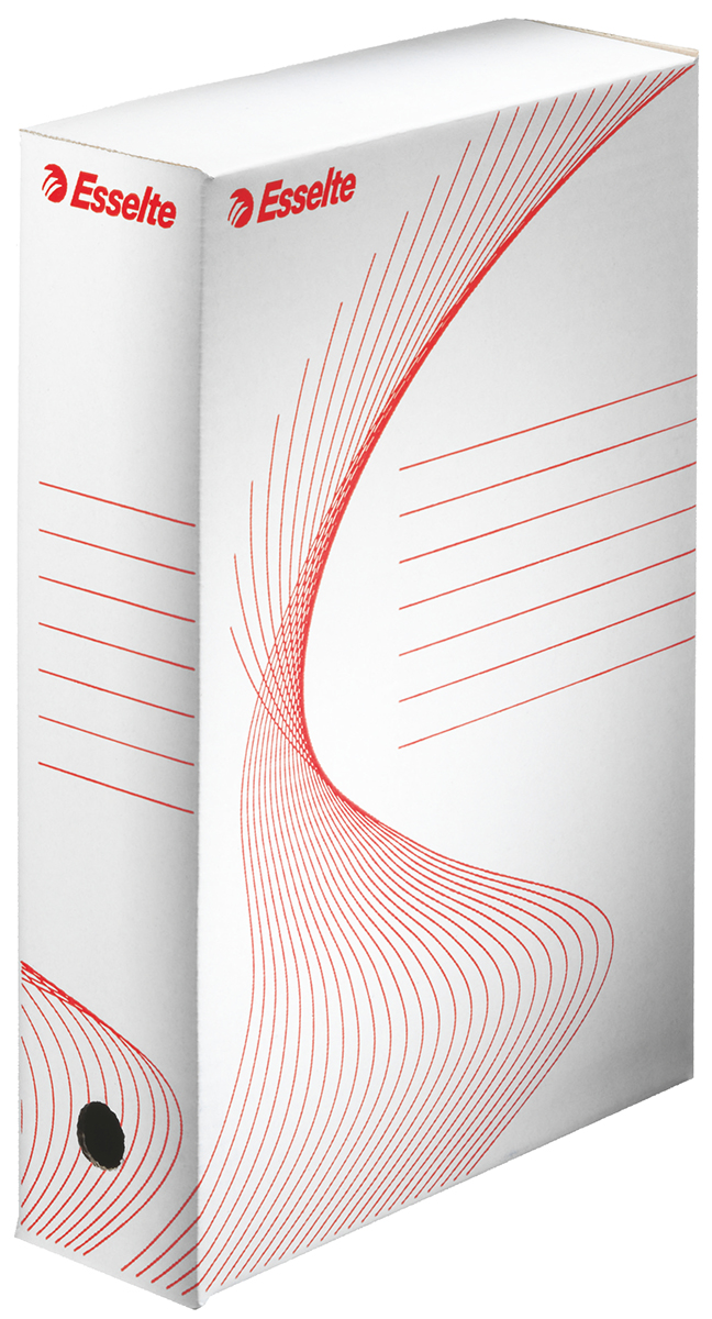 Esselte White 10 Compartment A4, Foolscap Archive Box, H345mm x W245mm x D345mm