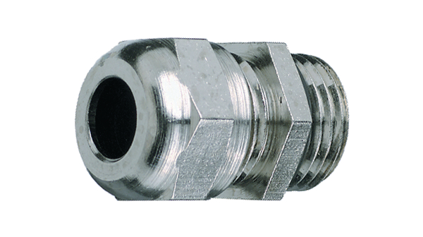 Jacobs PERFECT Series Silver Nickel Plated Brass Cable Gland, M12 Thread, 2mm min., 5mm max., IP69K