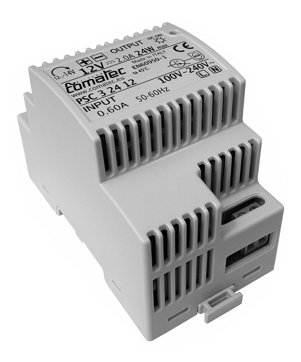 Comatec PSC Switched Mode DIN Rail Power Supply, 230V ac ac Input, 12V dc dc Output, 2A Output, 24W