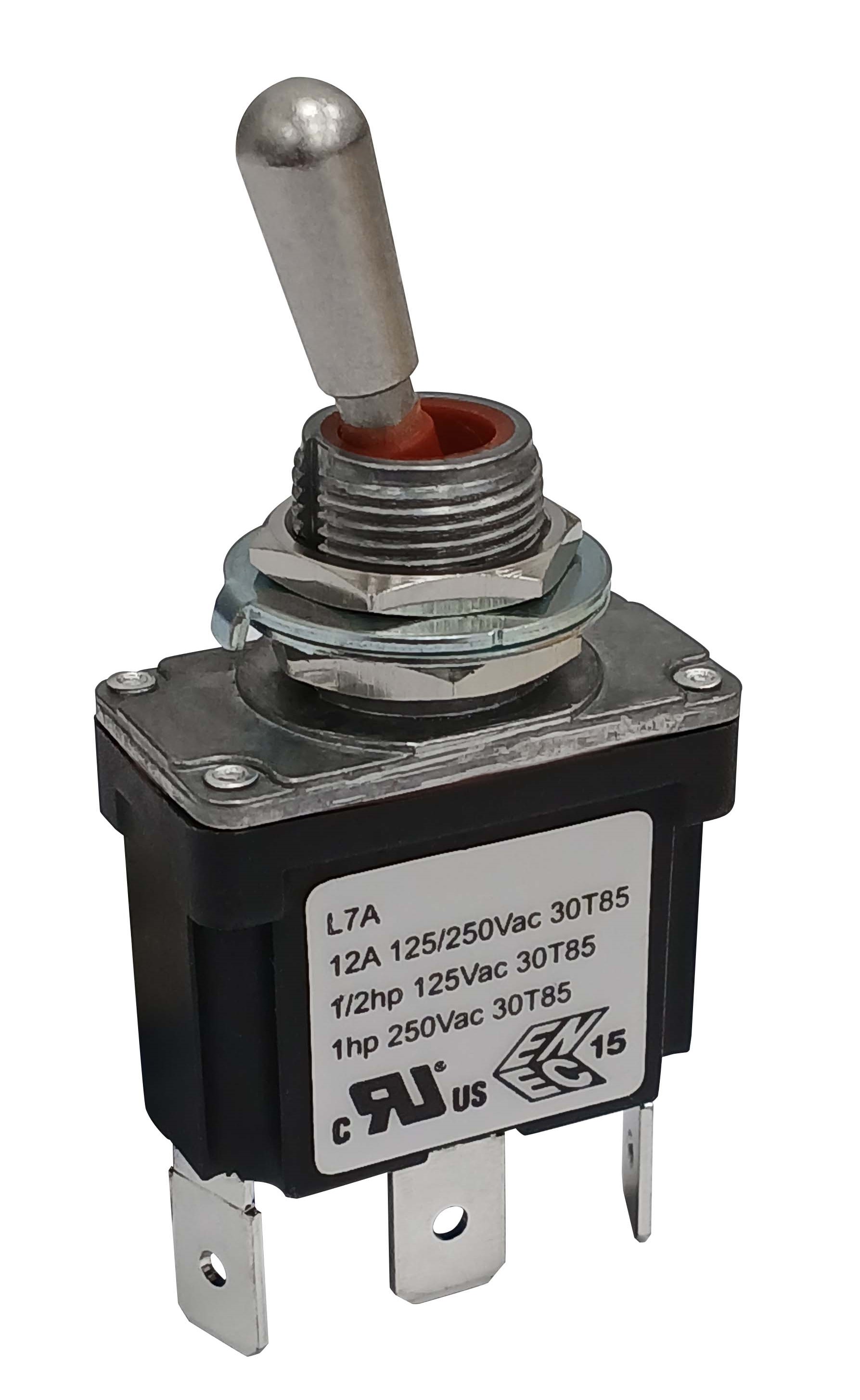 RS PRO Toggle Switch, Panel Mount, On-None-On, SPDT, Quick Connect Terminal, 125, 250V ac