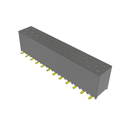 Samtec SSM Series Vertical Surface Mount PCB Socket, 24-Contact, 2-Row, 2.54mm Pitch, SMT Termination