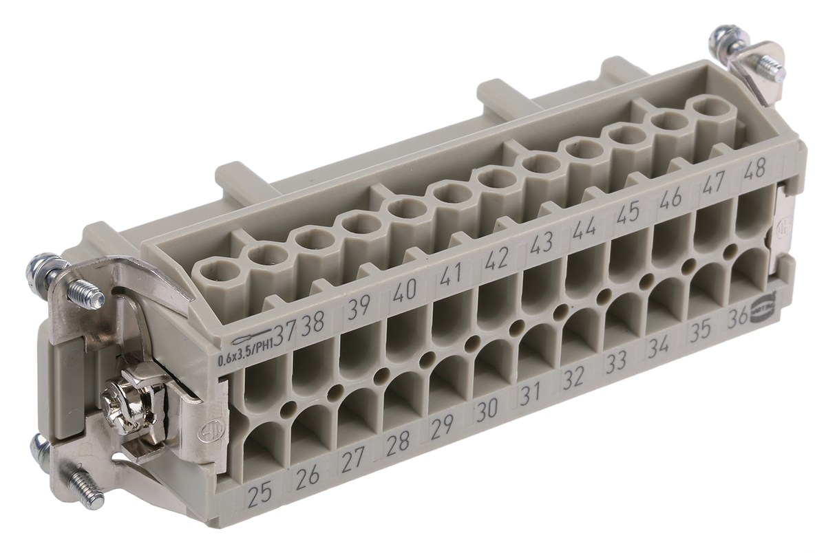 HARTING Heavy Duty Power Connector Insert, 16A, Female, Han E Series, 24 Contacts