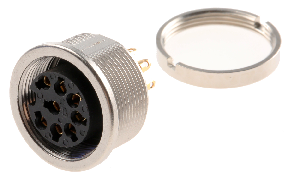 Lumberg 8 Pole Din Socket, DIN EN 60529, 60 V ac IP68, Female, Panel Mount