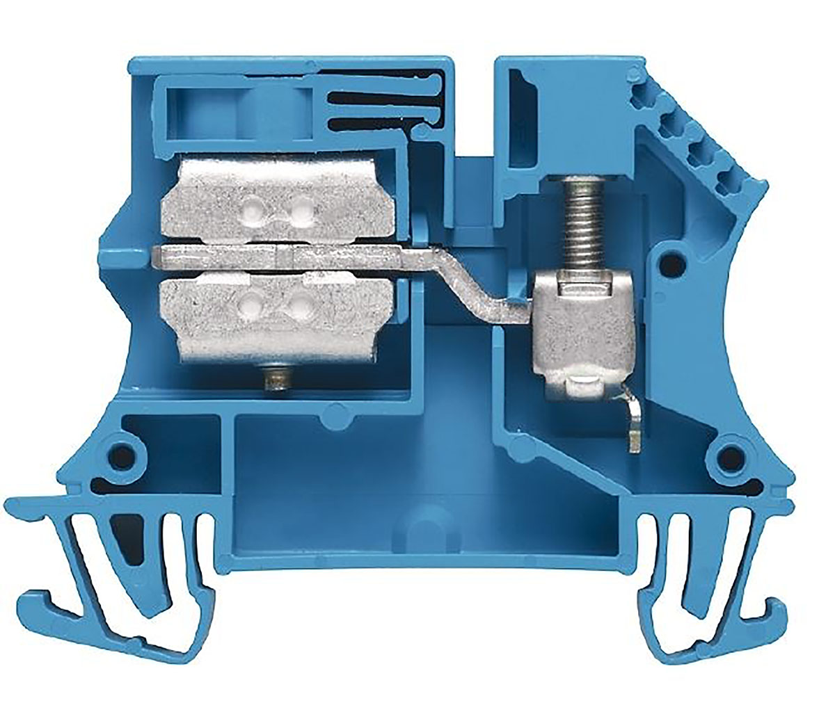 Weidmuller 1010880000 WNT Series Blue, 6mm², Single-Level, Busbar Termination
