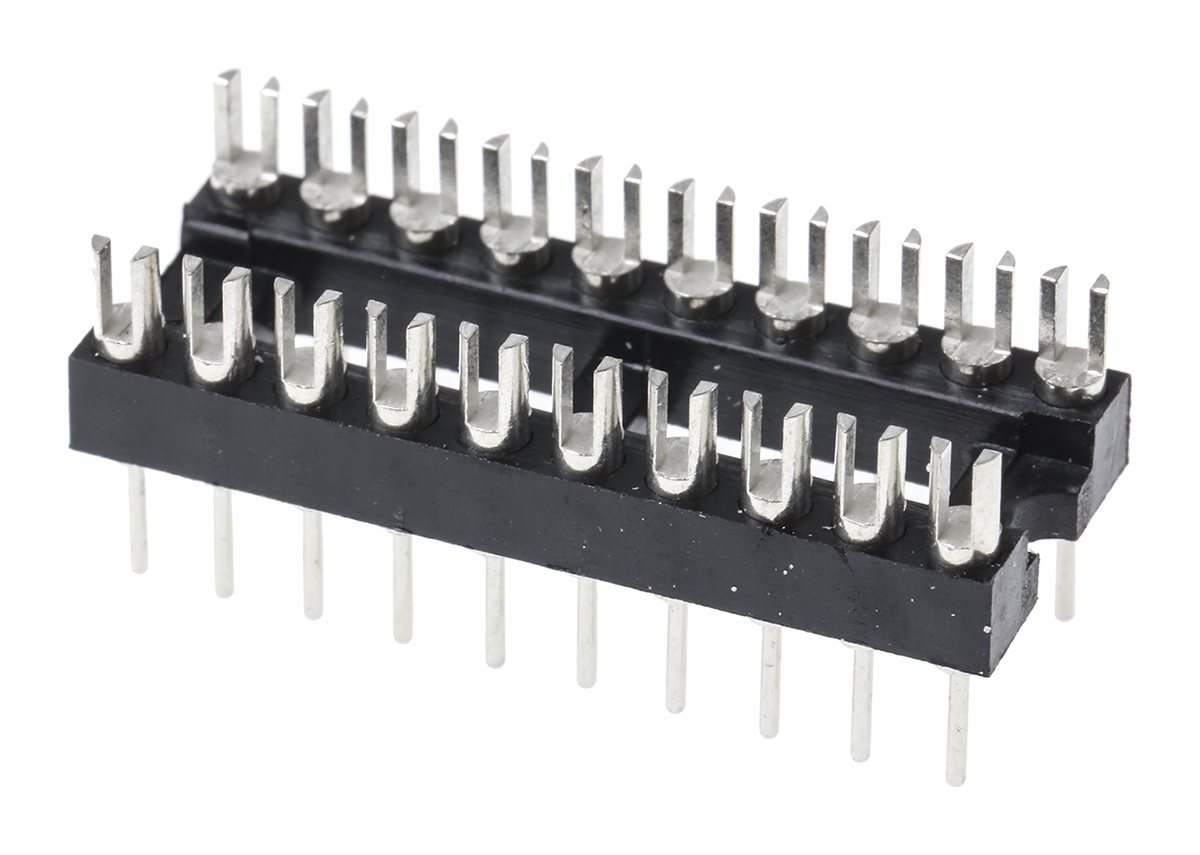 RS PRO 2.54mm Pitch 20 Way,Through Hole Mount IC Dip Header, Tin over Nickel, 1A