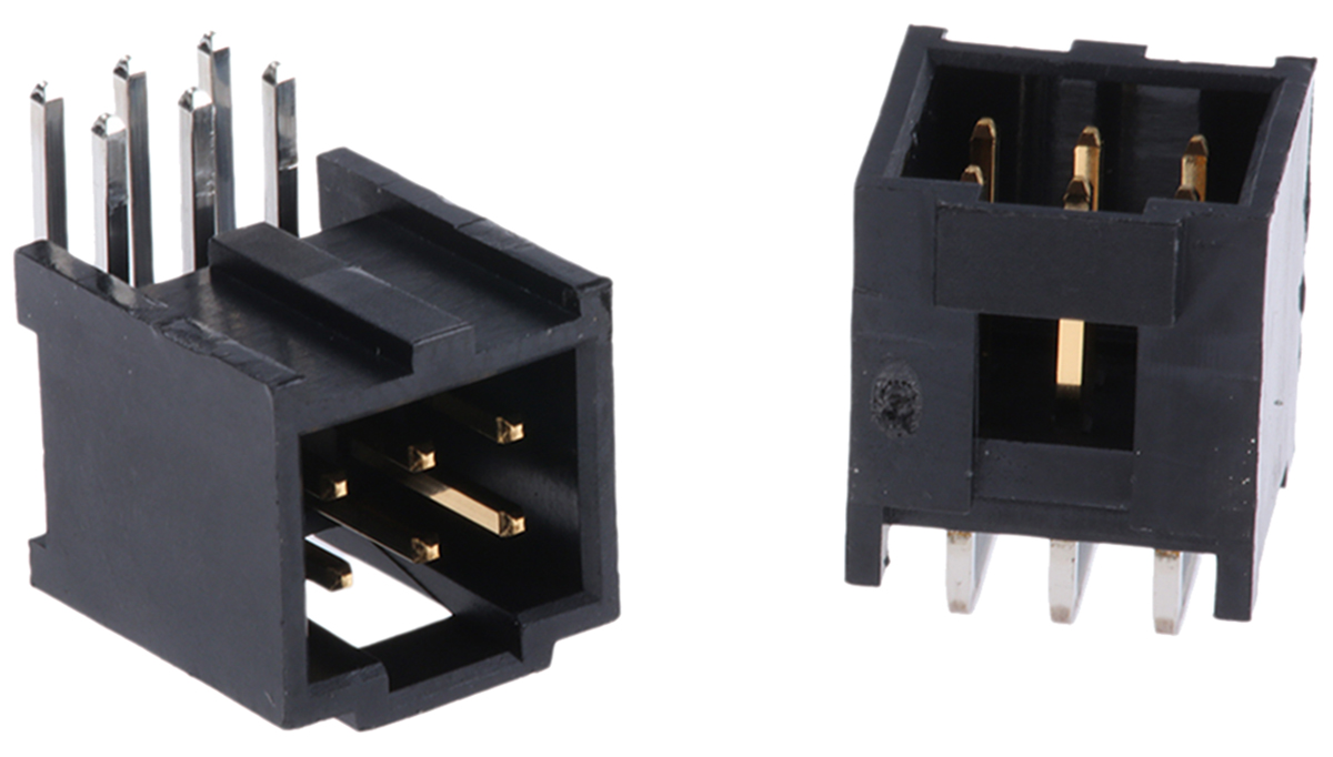 Molex C-Grid III Series Right Angle Through Hole PCB Header, 6 Contact(s), 2.54 mm Pitch, 2 Row, Shrouded