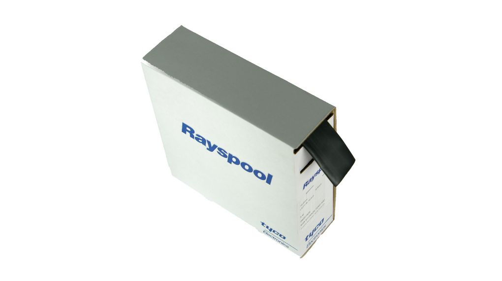 nVent RAYCHEM Heat Shrink Tube, Black 1.6mm Sleeve Dia. x 10m Length 2:1 Ratio, LSTTR Series