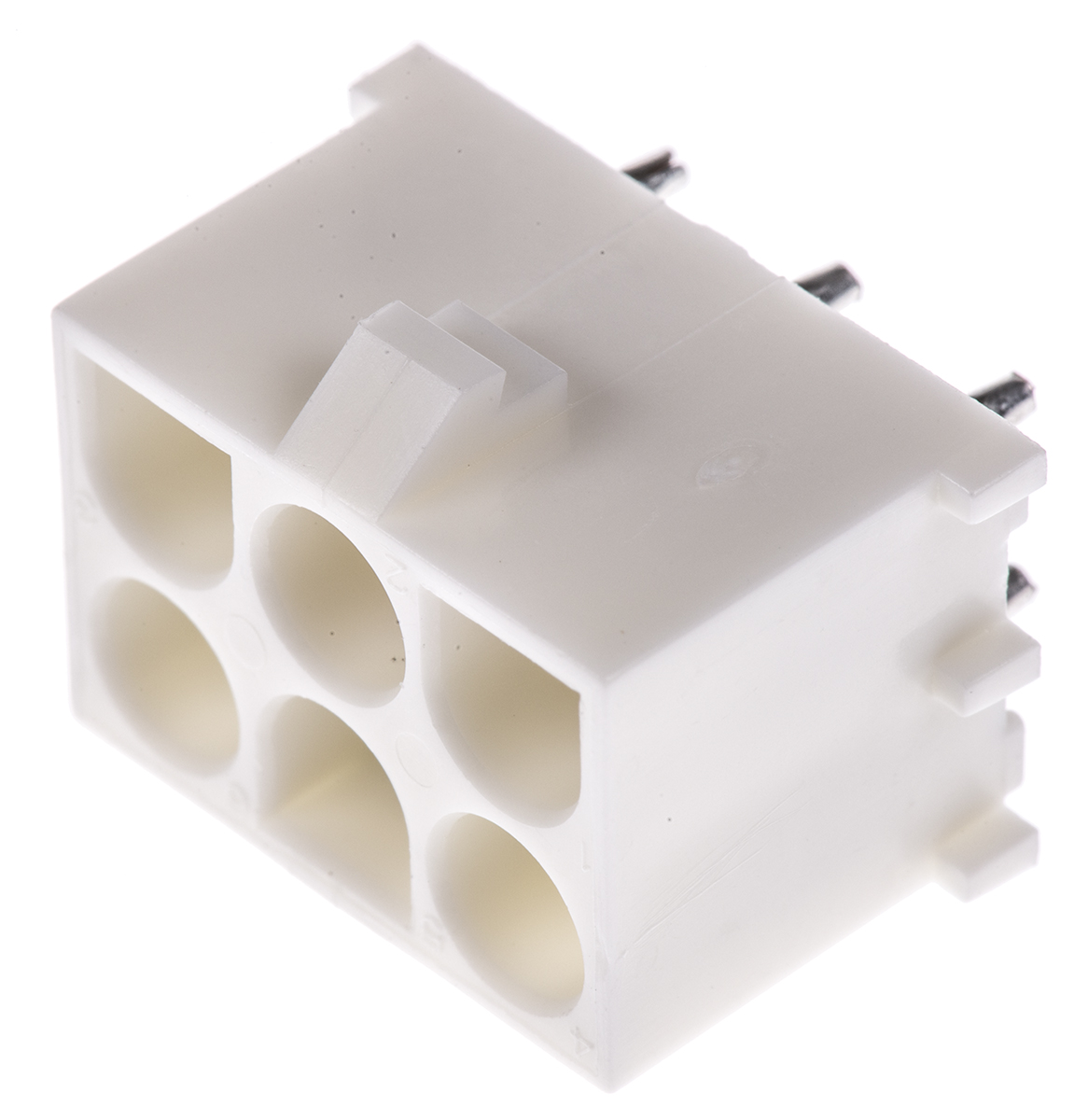 TE Connectivity Universal MATE-N-LOK Series Straight Through Hole PCB Header, 6 Contact(s), 6.35 mm Pitch, 3 Row,