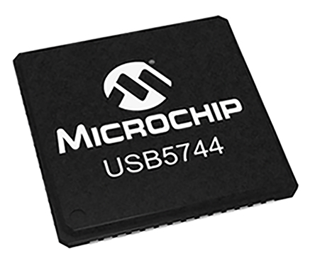 Microchip USB5744-I/2G, USB Controller, 5Gbit/s, USB 3.1, 1.2 V, 3.3 V, 56-Pin SQFN