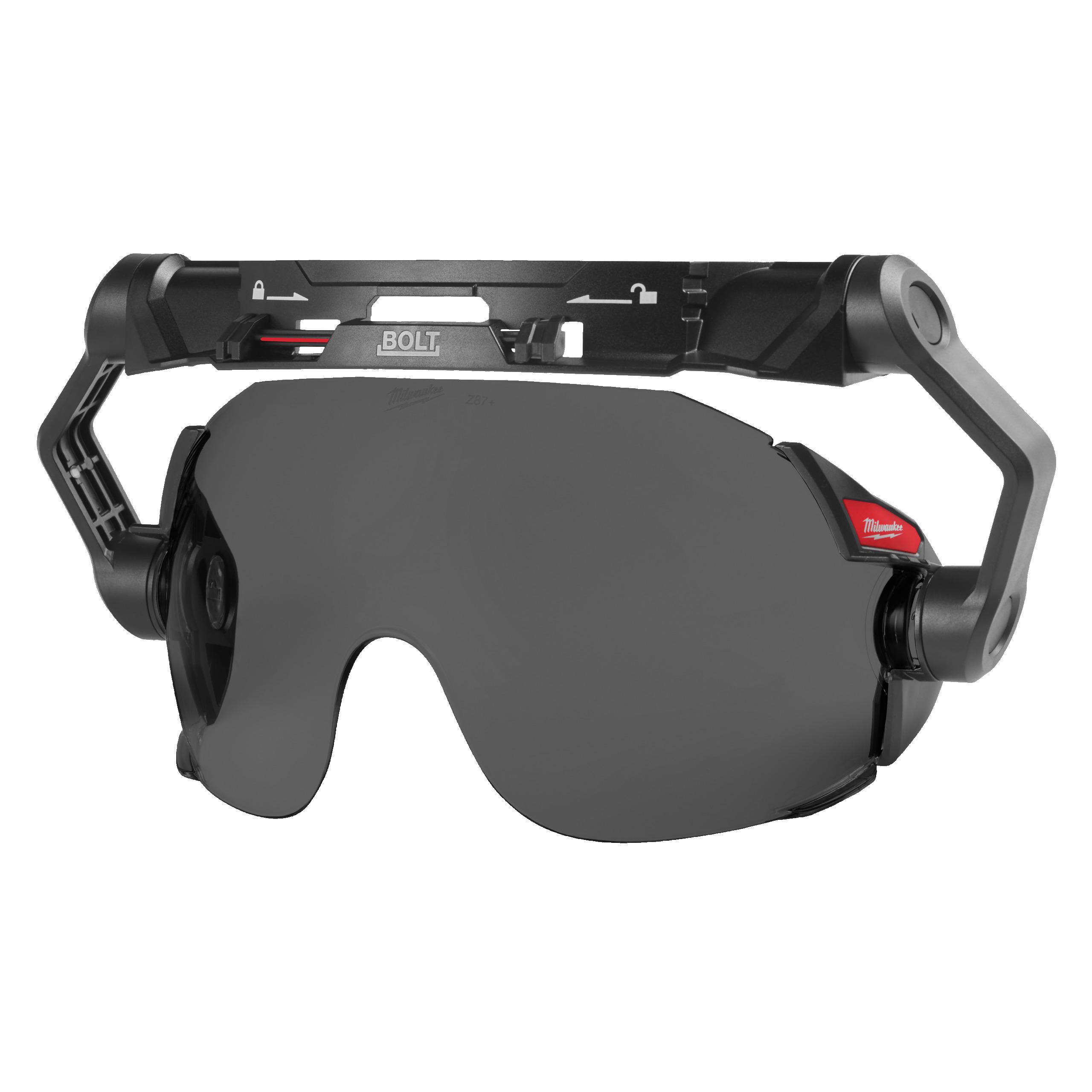 Milwaukee BOLT Visor, Scratch Resistant Anti-Mist Safety Goggles with Black Lenses