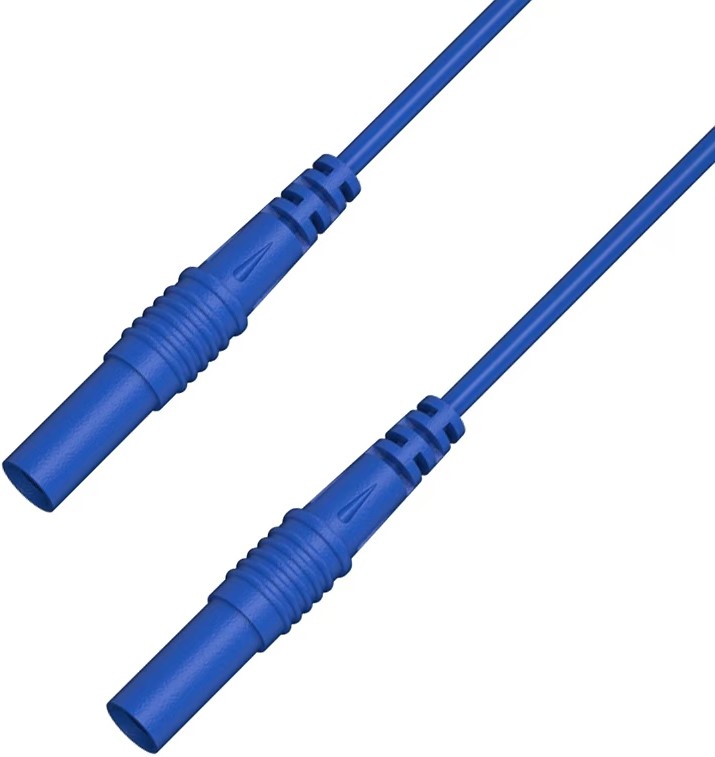 RS PRO Test Leads, 2.5A, 50V, Blue, 100cm Lead Length