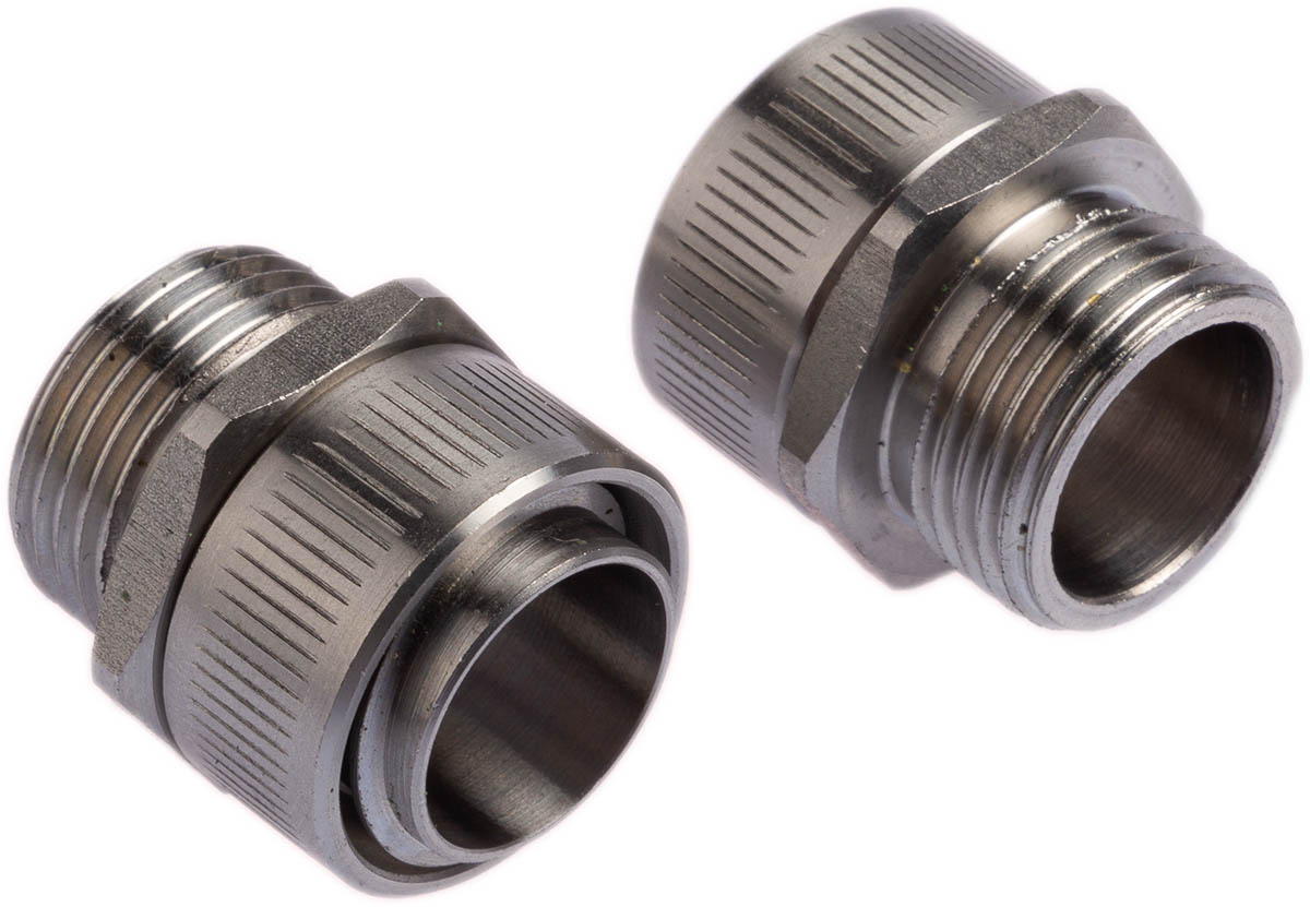 Kopex Straight, Conduit Fitting, 20mm Nominal Size, M20, 316 Stainless Steel, Metallic IP40 rating