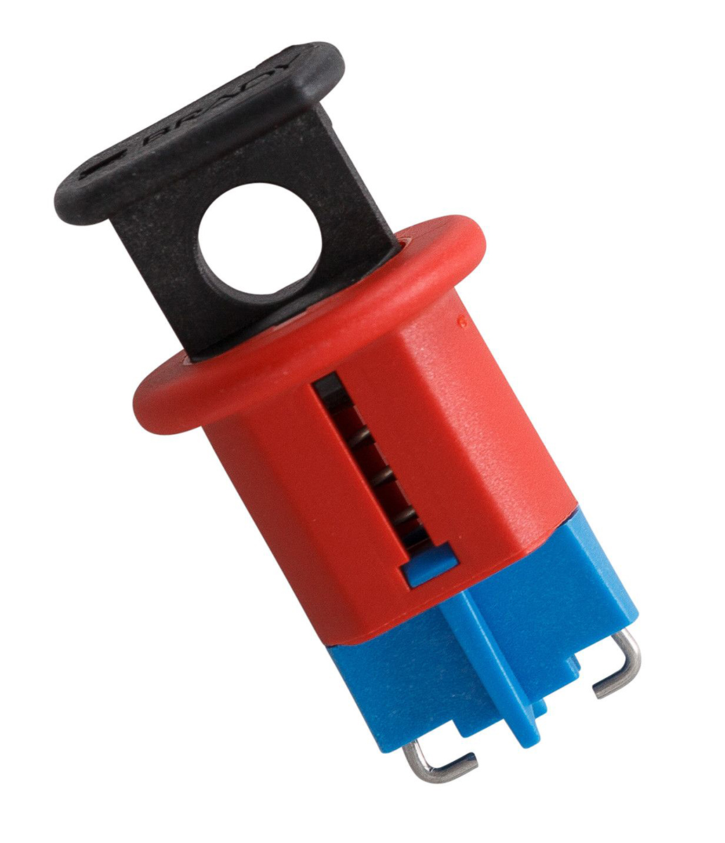 Brady Red 1-Lock Glass-Reinforced Nylon Miniature Circuit Breaker Switch Lockouts, 7.14mm Shackle