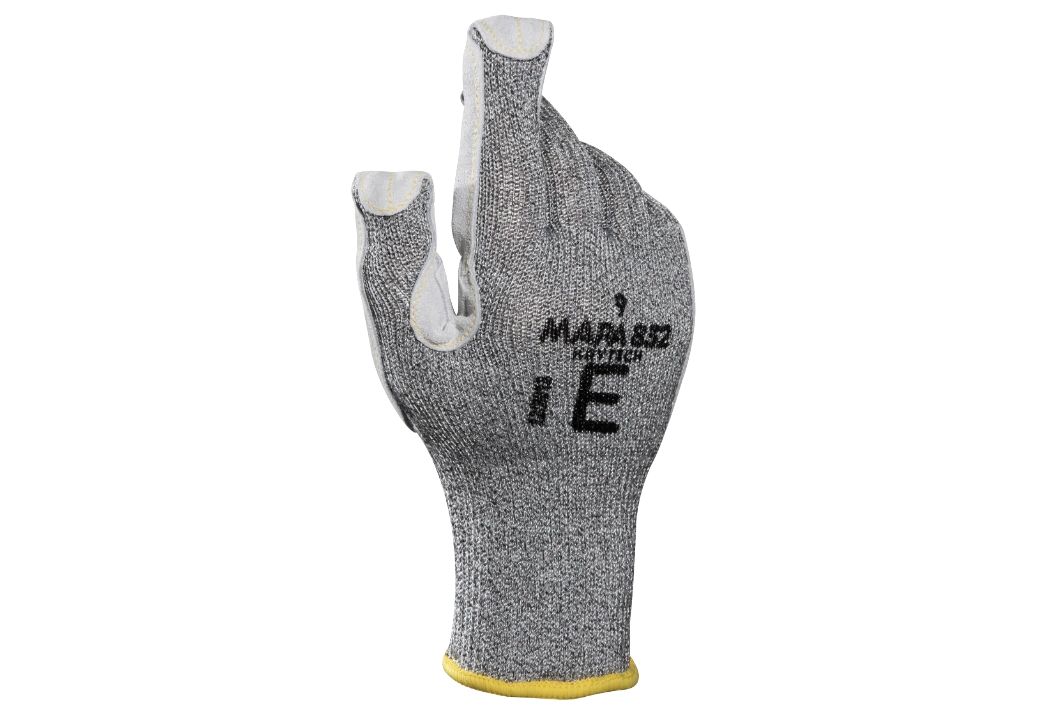Mapa KryTech 832 Black, Grey Polyurethane Polyurethane Work Gloves, Size 9