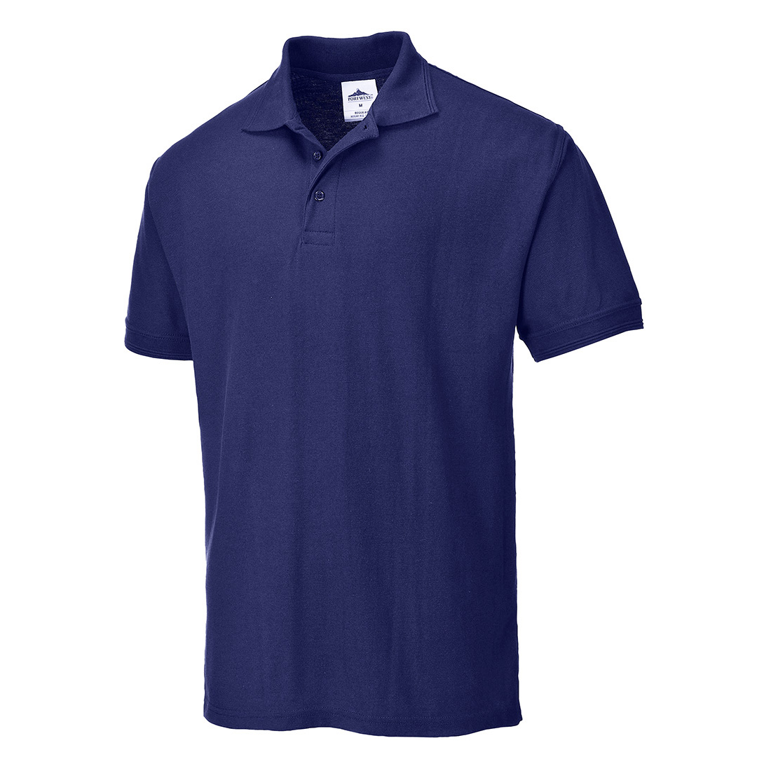 Portwest B210 Navy 35% Cotton, 65% Polyester Polo Shirt, UK- L, EUR- L