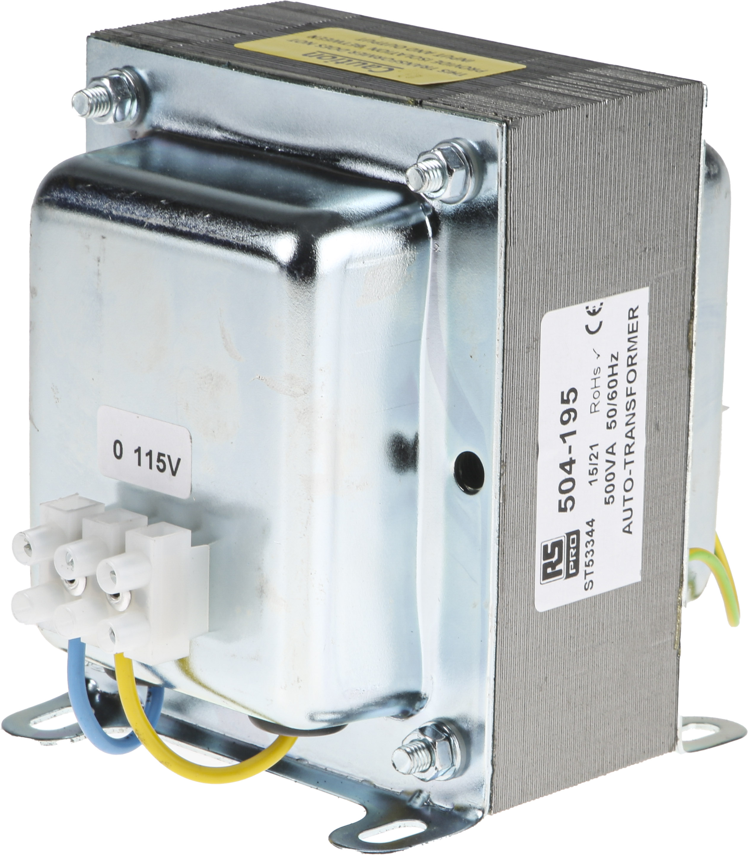 RS PRO 500VA Enclosed Autotransformer, 220 V ac, 230 V ac, 240 V ac Primary, 115V ac Secondary