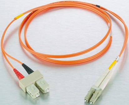 RS PRO LC to SC Duplex Multi Mode OM2 Fibre Optic Cable, 50/125μm, Orange, 5m