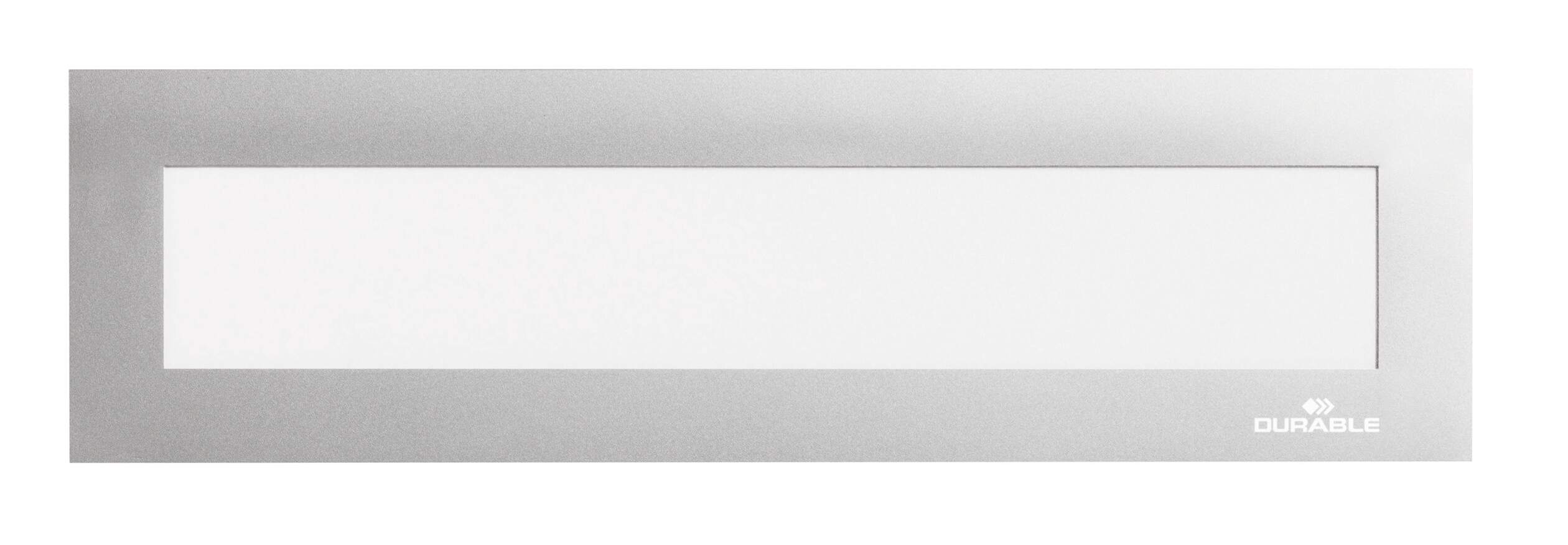 Durable Magnetic DURAFRAME® MAGNETIC TOP Silver A4 Metal Information Frame, 66mm Height, 236mm Width