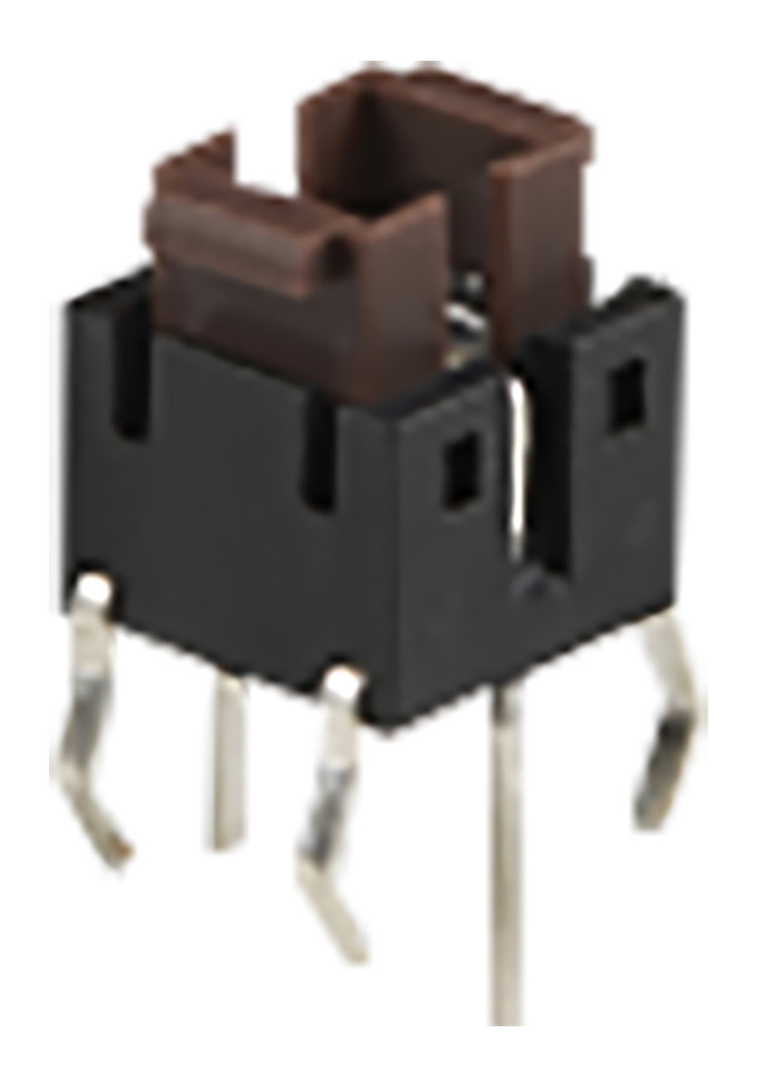TE Connectivity Green Rectangular Tactile Switch, SPST 50 mA 2.2mm Through Hole