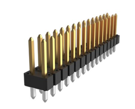 Amphenol Communications Solutions Bergstik Series Vertical Through Hole Pin Header, 18 Contact(s), 2.54 mm Pitch, 2 Row,