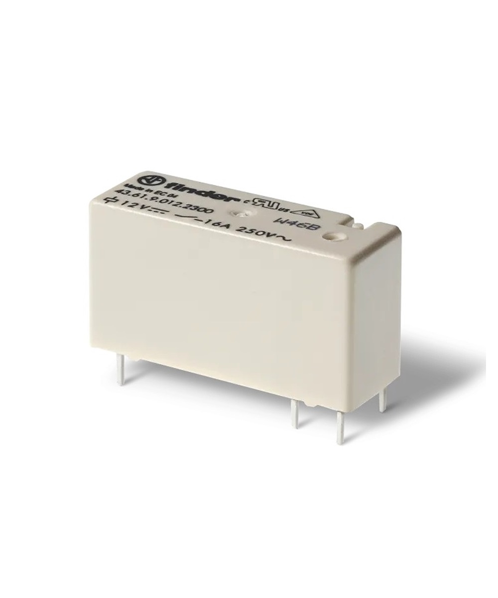 Finder PCB Mount Power Relay, 24V dc Coil, 16A Switching Current, SPST
