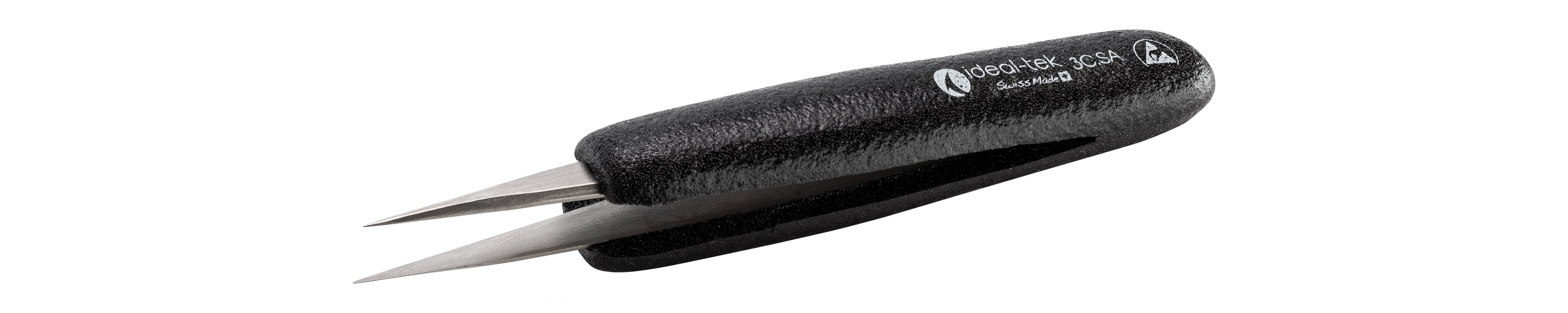 ideal-tek 115 mm, Stainless Steel, Straight, ESD Tweezers