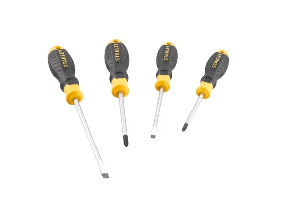 Stanley Flared, Parallel, Phillips Screwdriver Sets, 4-Piece