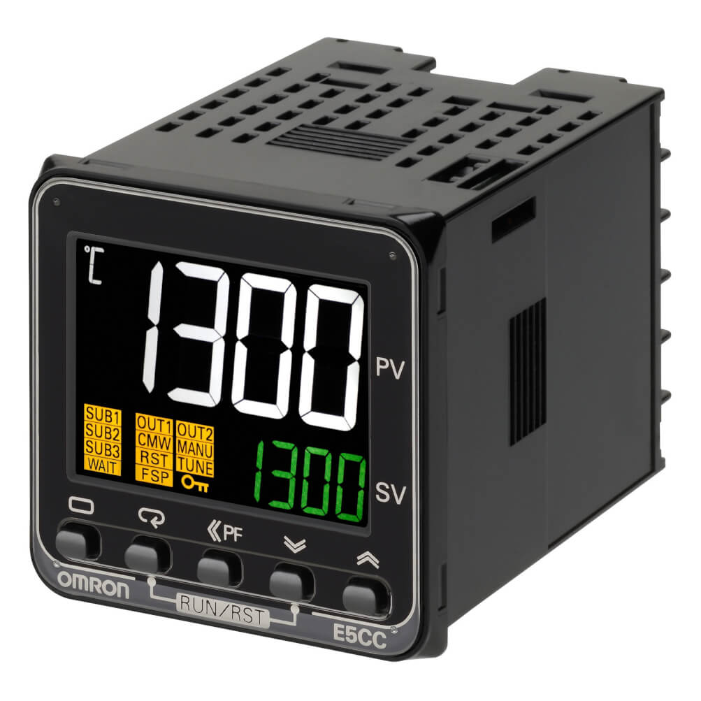 Omron E5CC Panel Mount PID Temperature Controller, 96 x 96mm, 3 Output Relay, 100 → 240 V ac Supply Voltage ON/OFF,