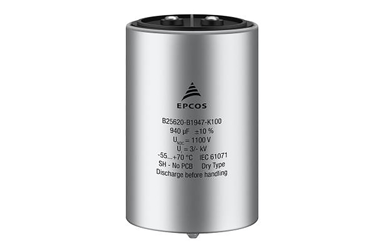 EPCOS B2562 Metallised Polypropylene Film Capacitor, 1.1kV dc, -15 → 0%, 420μF, Stud Mount
