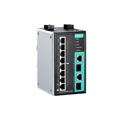 MOXA EDS-P510A-8PoE-2GTXSFP, Managed 10 Port Ethernet Switch With PoE RJ-45