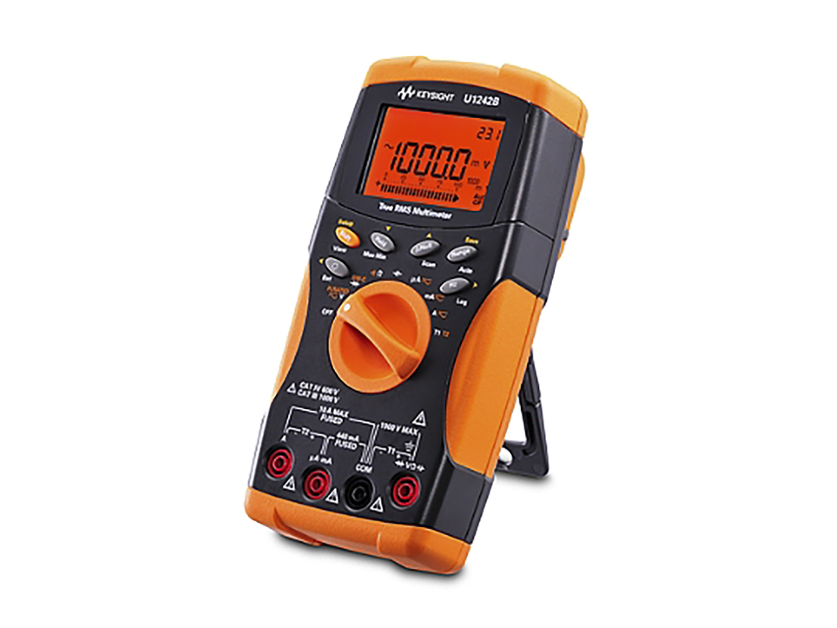 Keysight Technologies U1242B Handheld Digital Multimeter, True RMS, 10A ac Max, 10A dc Max, 1000V ac Max