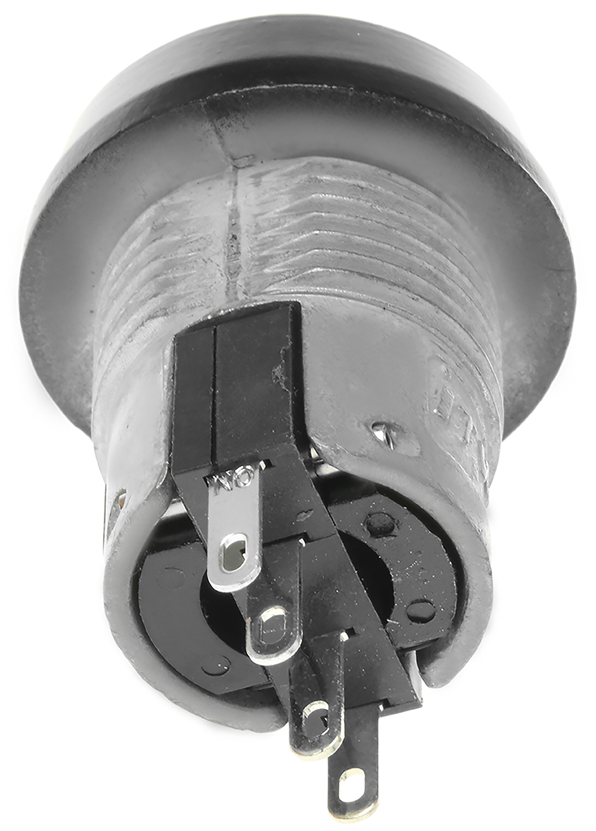 ITW Switches 76-94 Series Illuminated Push Button Switch, Momentary, Panel Mount, 22mm Cutout, SPDT, Clear LED, 250V