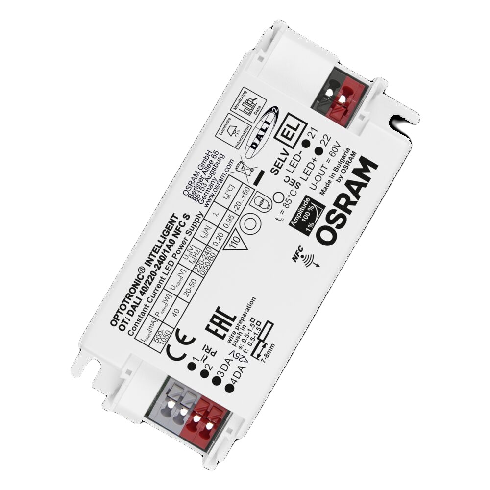 Osram Dimmable LED Driver, 20 → 50V Output, 40W Output, 1.05A Output, Constant Current Dimmable