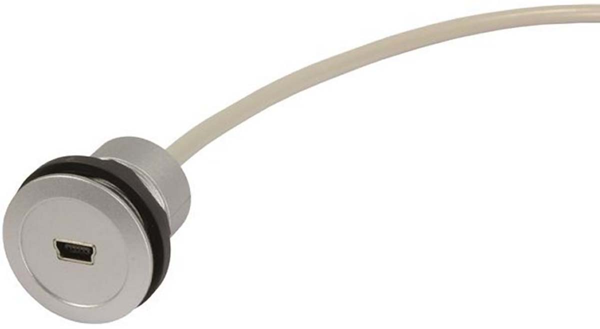 HARTING Straight, Panel Mount, Socket- Single Port Type A to B 2.0 USB Connector