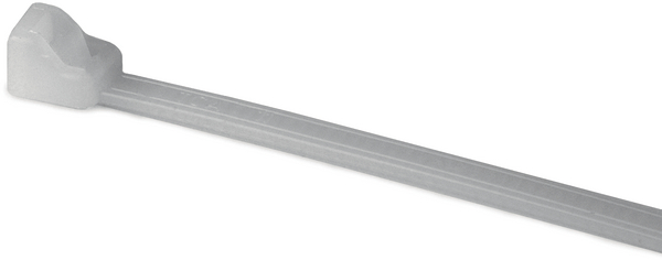 HellermannTyton Cable Tie, Releasable, 215mm x 4 mm, Natural Polyamide 6.6 (PA66), Pk-100