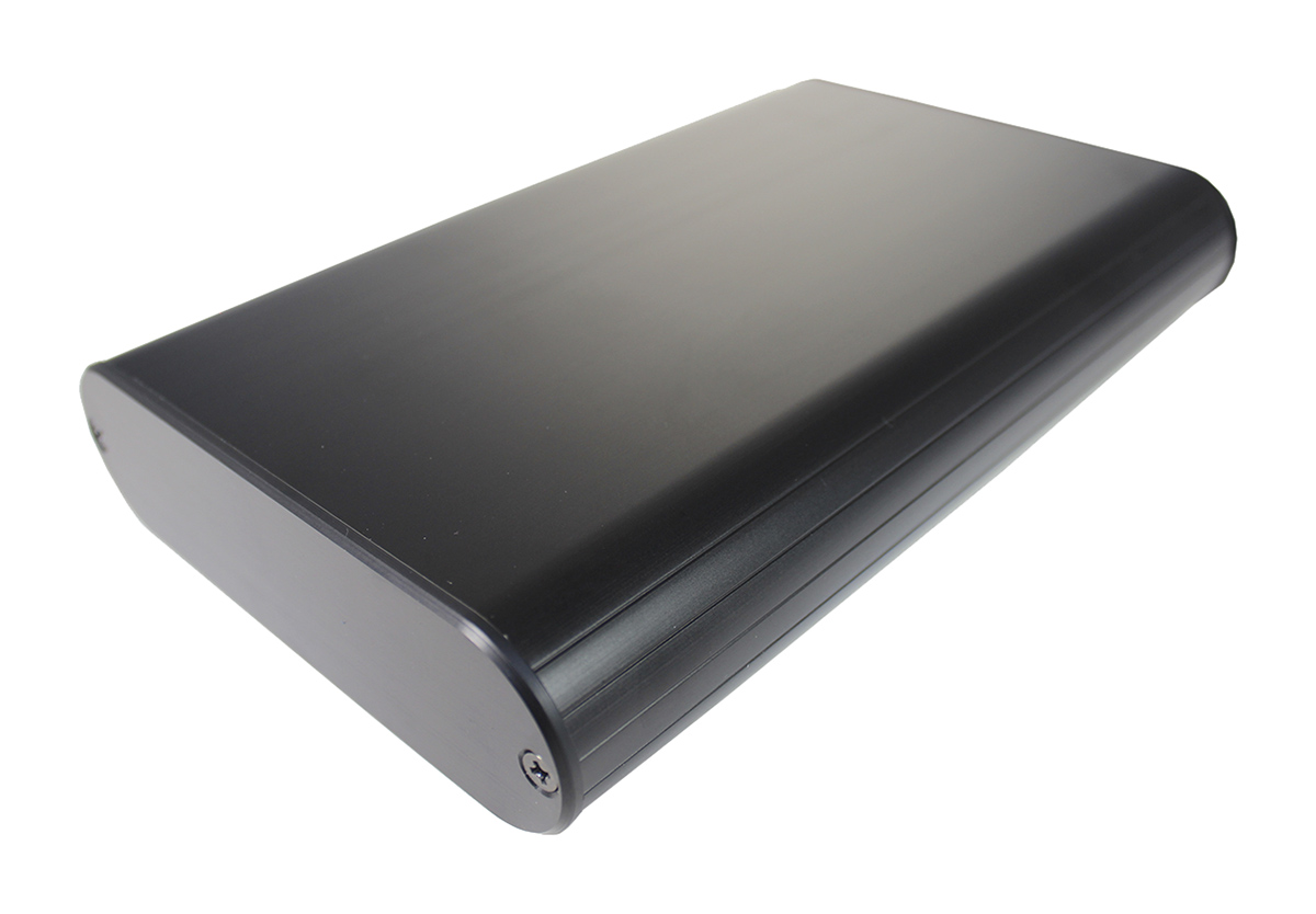 Takachi Electric Industrial MXA Series Black Aluminium Handheld Enclosure, , 200 x 130 x 35mm