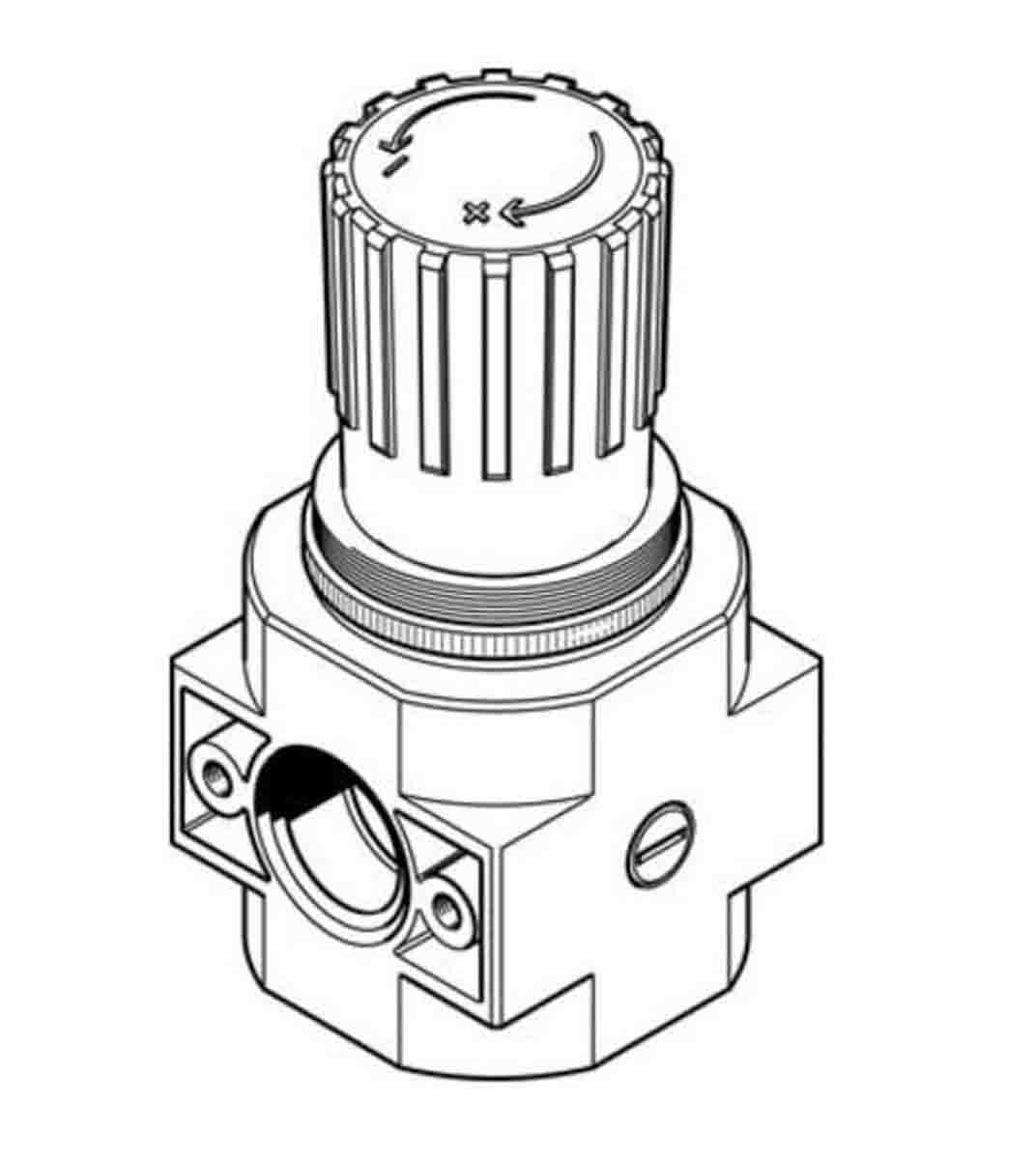 Festo G 1/4 Pneumatic Regulator - 0.5bar to 12bar, 16bar max. input, 546436