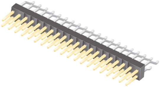Samtec TSM Series Right Angle Surface Pin Header, 40 Contact(s), 2.54 mm Pitch, 2 Row, Unshrouded