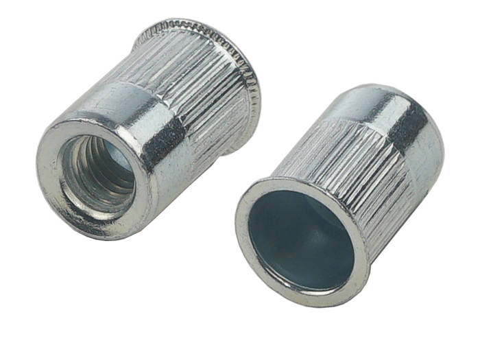 RS PRO Clear Passivated Zinc Plated, M5 Steel Threaded Insert, 8.7mm diameter 7.6mm Depth 12mm